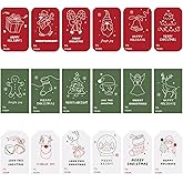 LOKIPA Christmas Gift Tags Stickers, 180 Pieces Christmas Self Adhesive Gift Tag Stickers for Xmas Birthday Wedding Holiday Decor