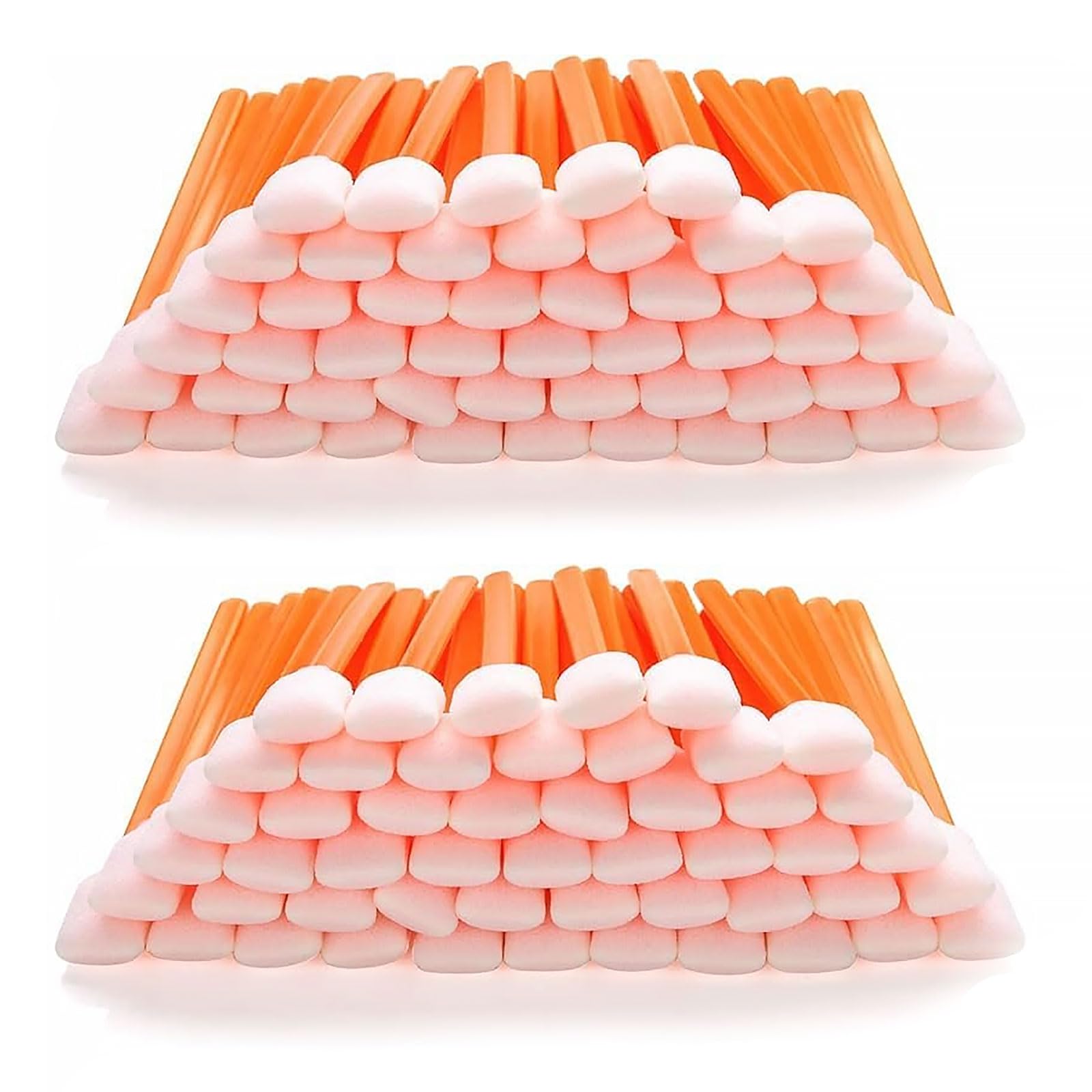APACALI 200PCS Foam Cleaning Swabs Sticks, Foam Tip Cleaning Swabs, Rectangle Foam Cleaning Swabs, Square Cleaning Swabs Sticks for Camera, Optical Lens, Optical Equipment, Orange
