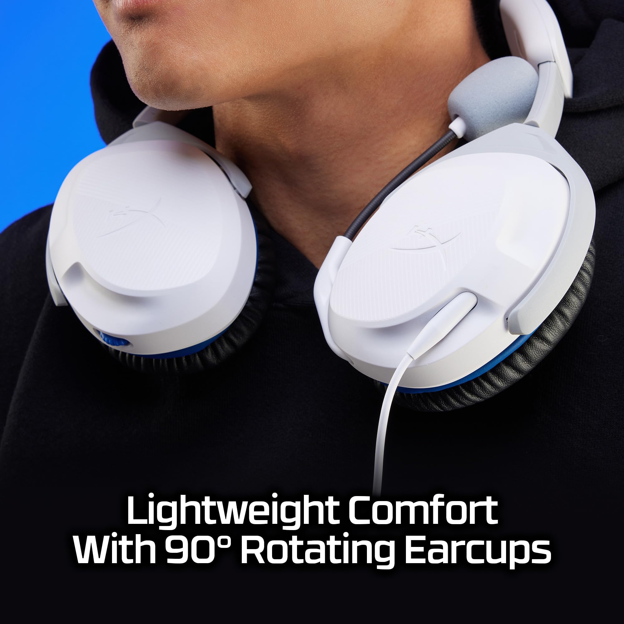 HyperX Cloud Stinger 2 – Gaming Headset for PlayStation, Signature Comfort, Adjustable Headband, Wired, White