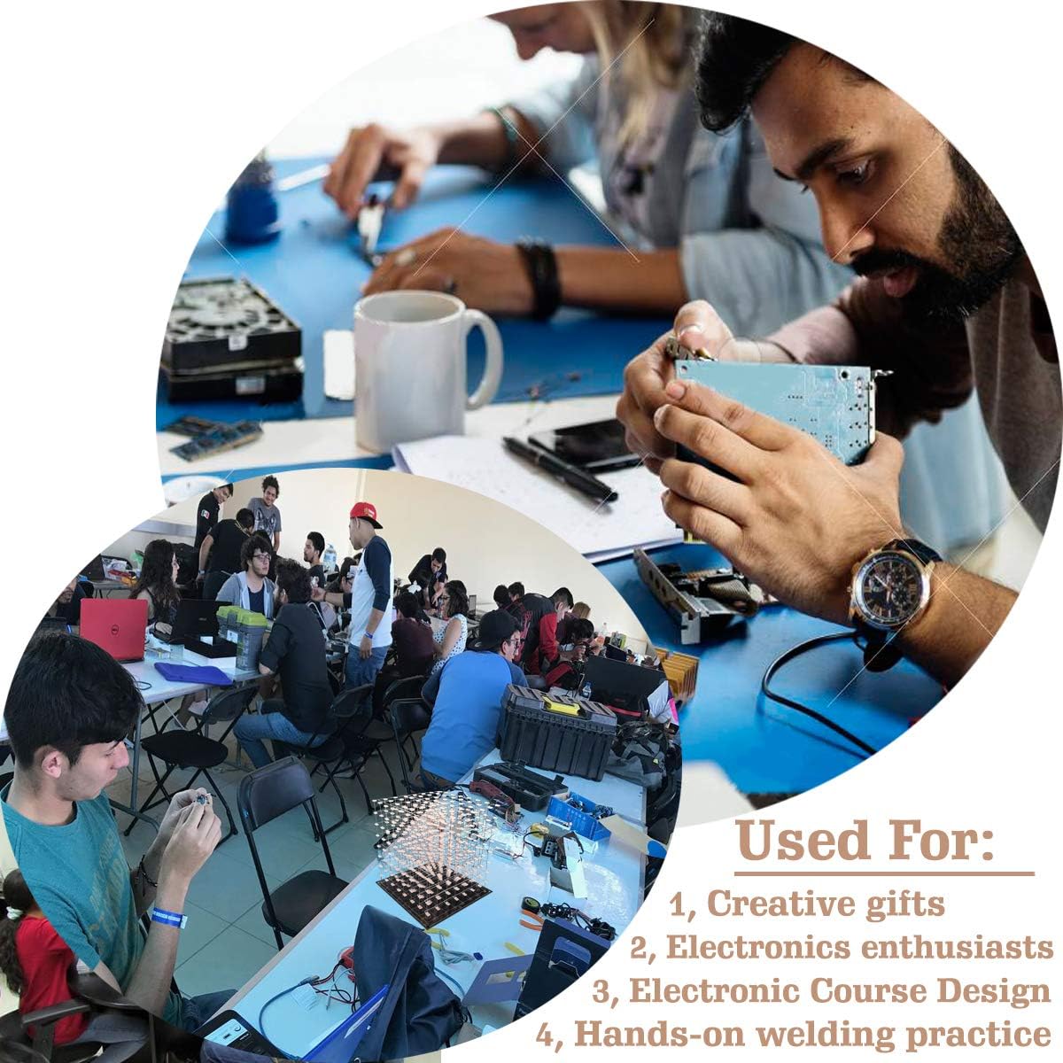 iCubeSmart 3D Led Cube DIY Electronics Kit Soldering Project Kit (3D8S-BLUE) - Image 4