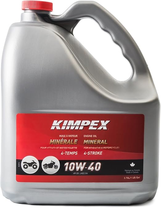 Kimpex 10W40 Moto/ATV Engine Oil 3.78 Litres / 0.79 Gallons Amazon.ca