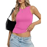 EasyGala Womens Ribbed Cotton Tank Tops Basic Crew Neck Sleeveless Shirts Fitted Going Out Tops Summer Trendy 2026
