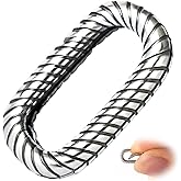 Pndeyo 925 Sterling Silver Oval Jewelry Clasps, Hypoallergenic Necklace Enhancer Shortener, Spring Bail Clasp Rings Connector for Bracelet Anklet Jewelry Making- Black