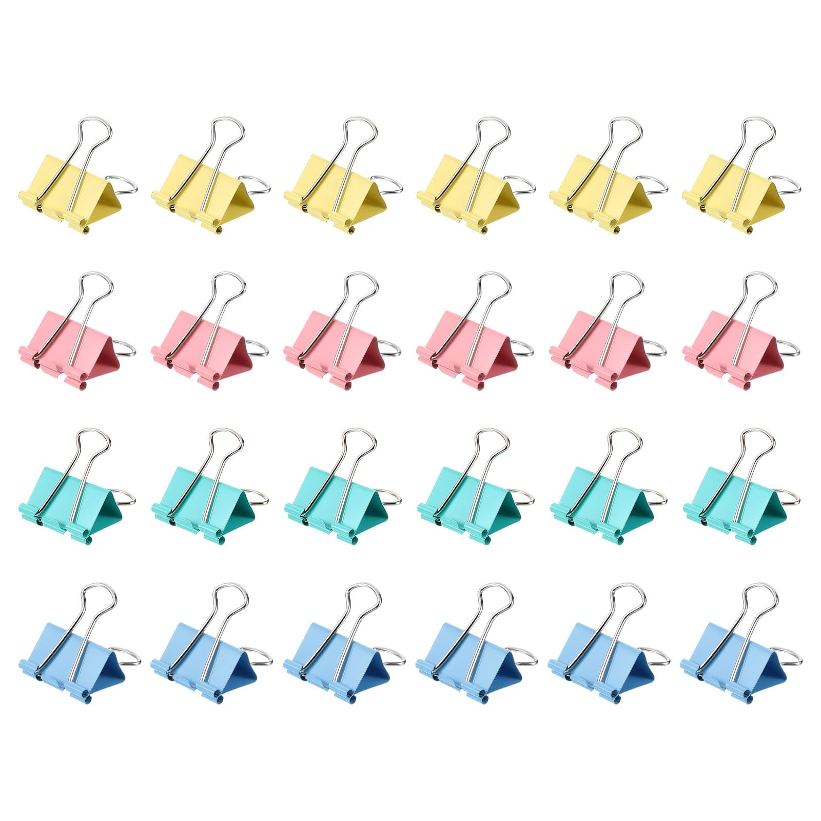 M&G Binder Clips 32mm/1.28 Inch, 2 Set Small Binder Paper Clip Bag Clips Pocket Clip Office Supplies for Organizing Documents and Papers, Mix Colors