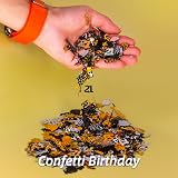 Giftota 21st Birthday Confetti Gold Black 30g Table Decor New view 4