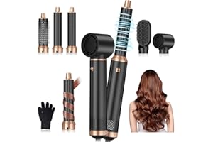 YITRUST 5 in 1 Blow Dryer Brush, Upgrade Hair Dryer Brush Air Curler Air Curling Wrap Styler, Detachable Hot Air Brush Negative Ion Curling Brush Iron, Hair Styling Tools for Drying Curling Straightening