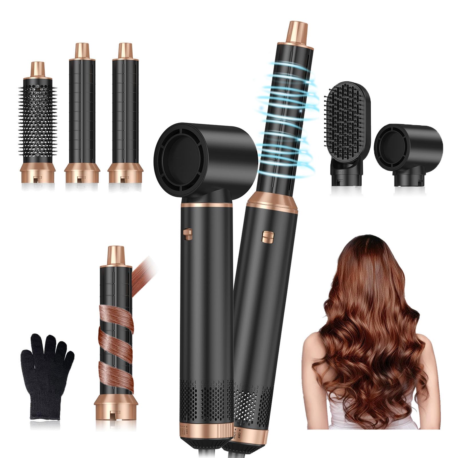 5 In 1 Blow Dryer Brush Upgrade Hair Dryer Brush Air Curler Air 