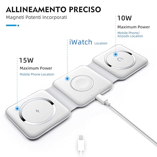 Wireless Charger in 1, Magnetic Charging Station Compatible with
