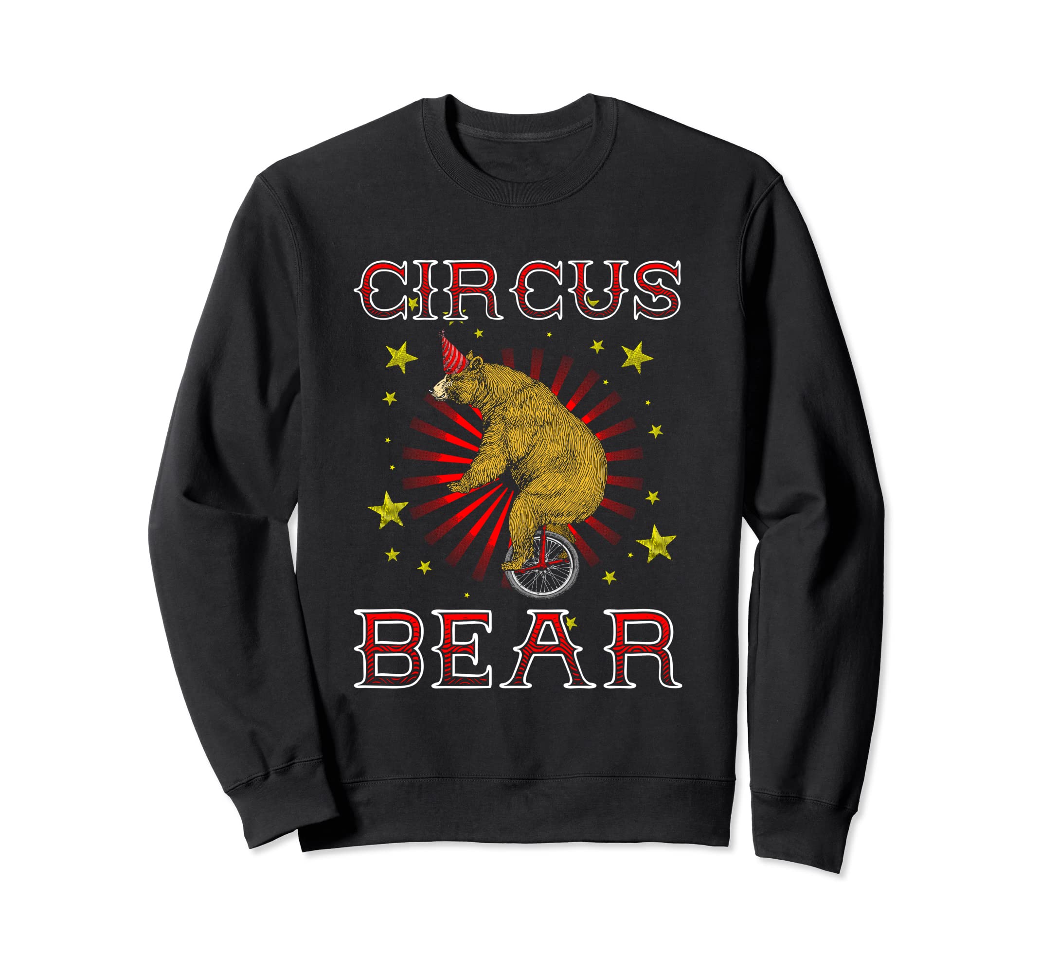 Funny Circus Bear Carnival Unicycling Trained Bear Animal Sweatshirt