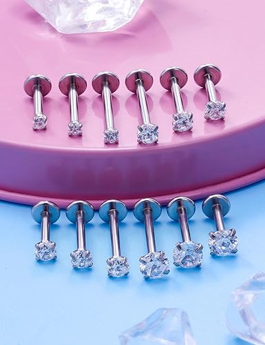 Lcolyoli 16G Tragus Labret Medusa Piercing Jewelry Internally