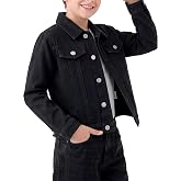 PATPAT Boys' Denim Trucker Jacket | Soft and cozy kids jean jacket, high cotton content jean jacket for school wear, outdoor activities, gift giving