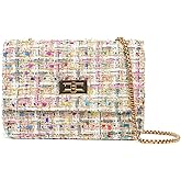 TXMAQQ Large Shoulder Bags for Women PU Leather Cross body Bag Tweed Purses Evening Bag Clutch Satchels, with Chain Strap