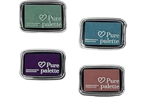 4 Colors Ink Pads for Rubber Stamps, Washable Stamp Ink Pads, Finger Ink Pads for Stamping, Craft Ink Pad Stamps Partner DIY 