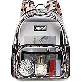 Cusangel Clear MIni Backpack Stadium Approved 12×6×12,TPU Transparent Backpacks Plastic See Through Bag, Clear Bag for Concert Sport Event Work School Festival