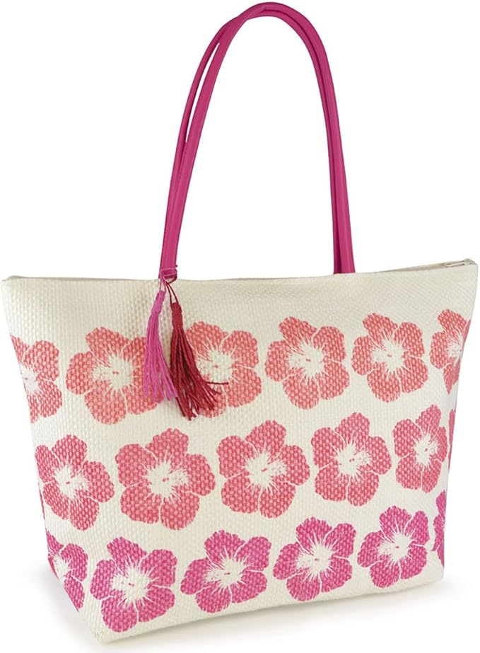 Womens Summer Floral Print Large Bag with