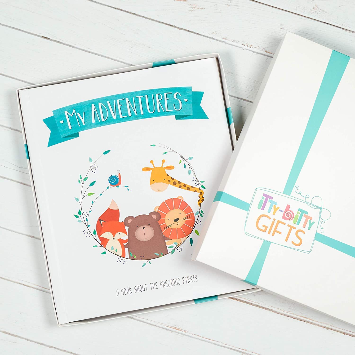 Itty Bitty Gifts Cute Baby Memory Book Scrapbook - Milestone, Keepsake Photo Album for Infant Girls & Boys - Journal for the First Five Years - Perfect Shower Present for Expecting Mother, New Parents : Baby