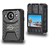 1440P HD Police Body Camera,17H Record Time,3600mAH Battery Body Worn Camera, 64G Memory Audio Video Recording, Night Vision, Data-encrypt for Law Enforcement Record, Security Guards, Personal Use