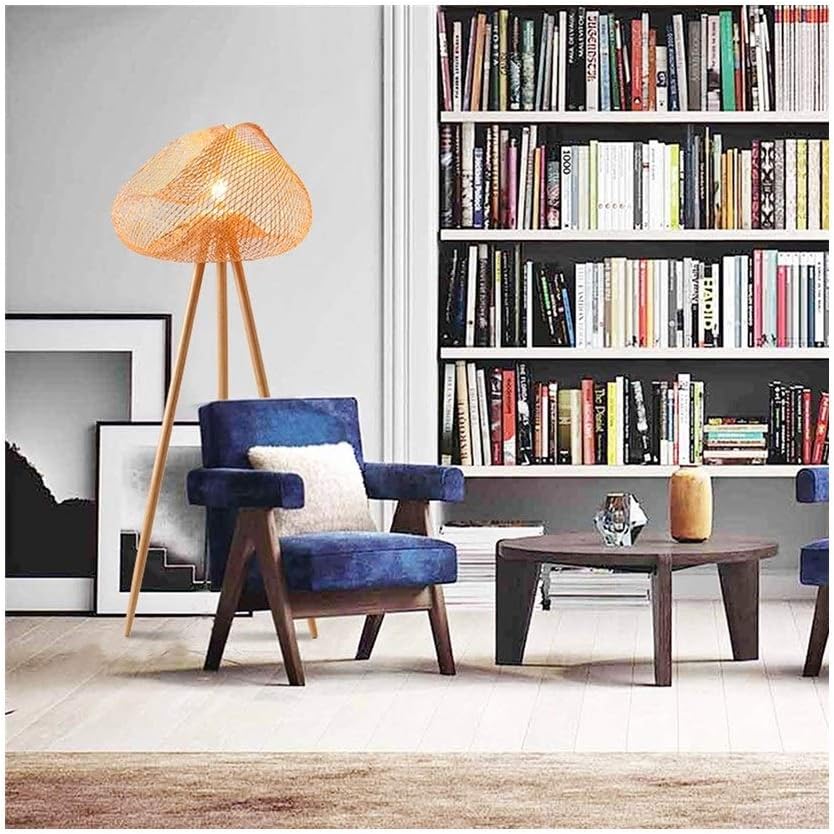 wooden floor lamps with table