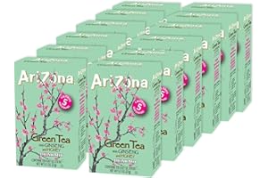 AriZona Green Tea with Ginseng and Honey - On-the-Go Powdered Drink Mix, 0.07oz 120 Count - 10ct Boxes (Pack of 12)