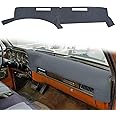 HanLanKa Dash Cover Custom Fit for 1973-1980 Chevy Chevrolet C10 C20 C30 K10 K20 K30 Suburban K5 Blazer Pickup,GMC Jimmy C/K 15 25 35 1500 2500 Suburban Sierra,Dashboard Mat Pad Carpet (Dark Gray)