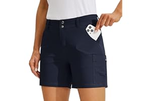 Willit Women's Golf Cargo Shorts Quick Dry Hiking Athletic Casual Summer Shorts with Pockets 5"