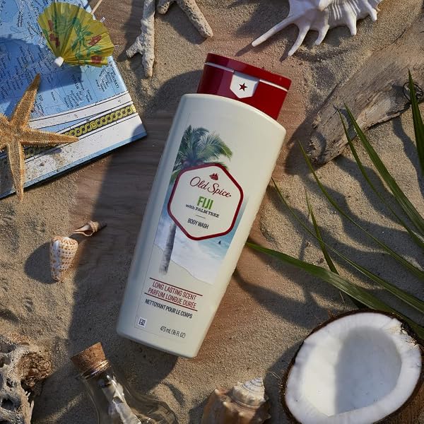 OLD SPICE FRESHER FIJI SCENT BODY WASH FOR MEN, 30 FLUID OUNCE