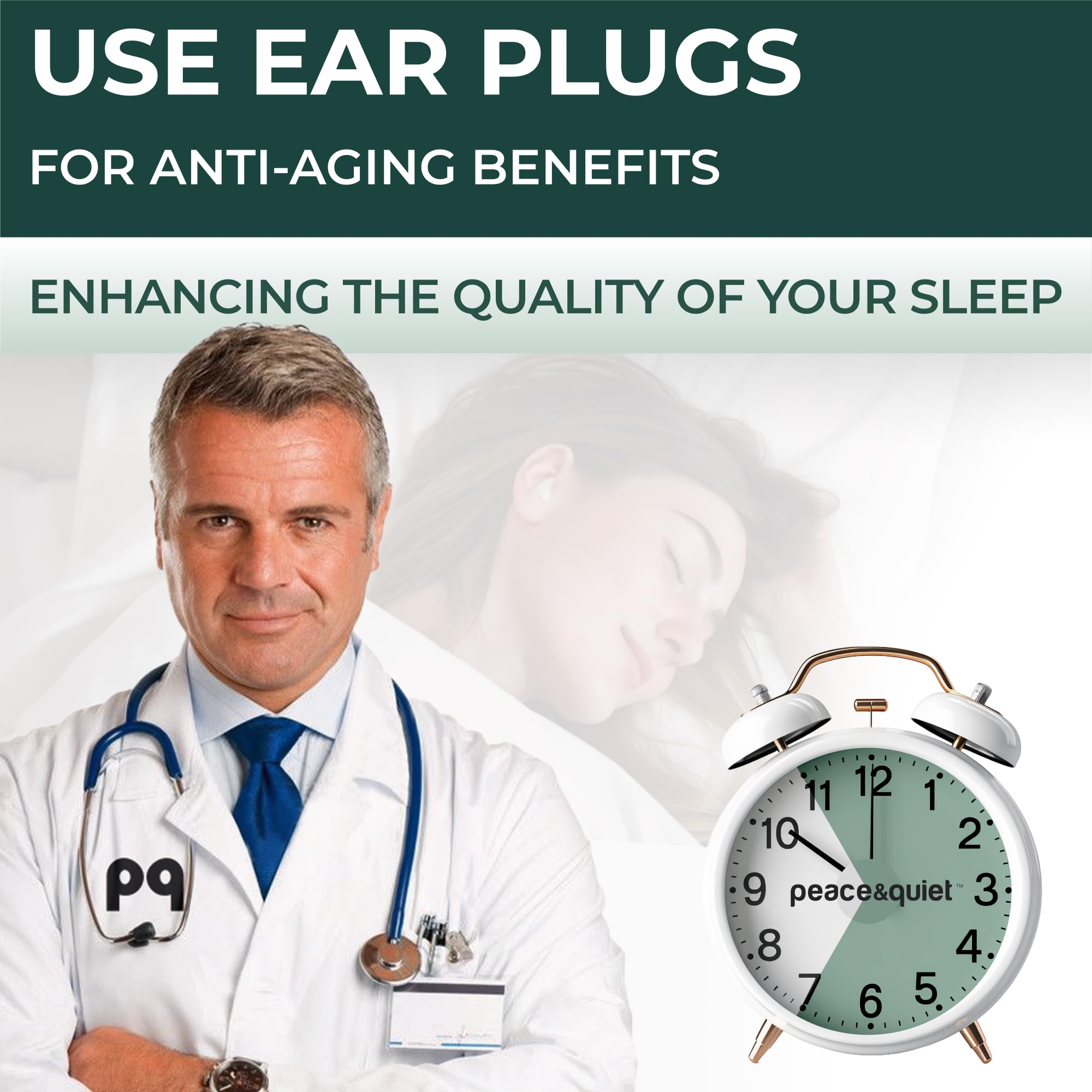 PQ Wax Ear Plugs for Sleep - 6 Silicone Wax Earplugs for Sleeping and Swimming - Gel Ear Plugs for Noise Cancelling, Ear Protection - Sleeping Earplugs with Sound Blocking 32 Db (6-Pillows). White