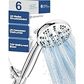 6-Mode High Pressure Handheld Shower Head Set, Consumer Reports Recommended HOPOPRO High Flow Hand Held Showerhead with 59 In