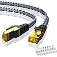 Cat 8 Ethernet Cable 30 FT, ARISKEEN 40Gbps 2000Mhz High Speed Cat8 Network LAN Patch Cord, Nylon Braided High Duty Shielded 