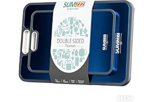 Sumzzz Pure TitaniumCutting Board for Kitchen, Cutting Board Double Sided Food Grade/PP [15.5”*10.5”+12”*8.5”]