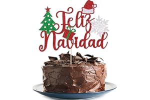 KLIONJOR Merry Christmas cake Toppers Glitter Eve Xmas Cupcake Picks for Celebrating Merry Christmas Theme New Year Holiday Party Cake Decorations Supplies