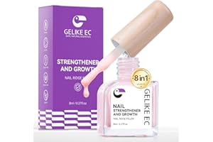 Nail Ridge Filler For Damaged Nails: Gelike ec 8 in 1 Nail Strengthener for Thin Nails and Growth,Protein Nail Ridge Filler with Top Coat Free