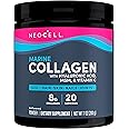 Neocell Marine Collagen with Hyaluronic Acid, MSM and Vitamin C, Keto Collagen Supplements, for Skin Care and Joint Health, Unflavored, Powder, 7 oz, 1 Canister