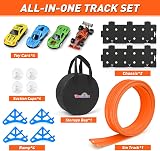 Dreamon Car Track 5M Flexible Race Track Set with 4 Cars Ramps Storage Bag view 3