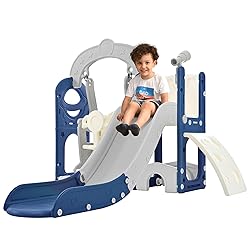 Virubi 6 in 1 Toddler Slide with Swing