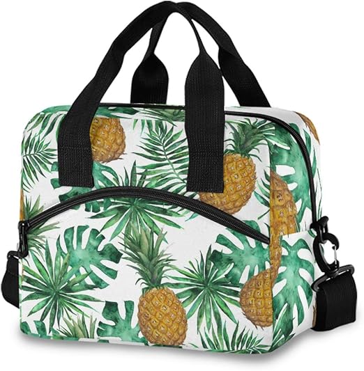 pineapple insulated lunch bag