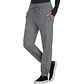 KOI Basics Gemma Women's 5-Pocket Stretch Jogger Heather Grey Medium Petite