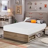 FDW | 5 Inch Twin Mattress | Medium Firm | Gel Memory Foam Mattress | White | Bed in a Box, CertiPUR-US Certified | Pressure