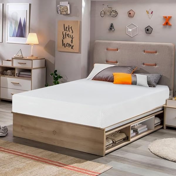 FDW | 5 Inch Twin Mattress | Medium Firm | Gel Memory Foam Mattress | White | Bed in a Box, CertiPUR-US Certified | Pressure