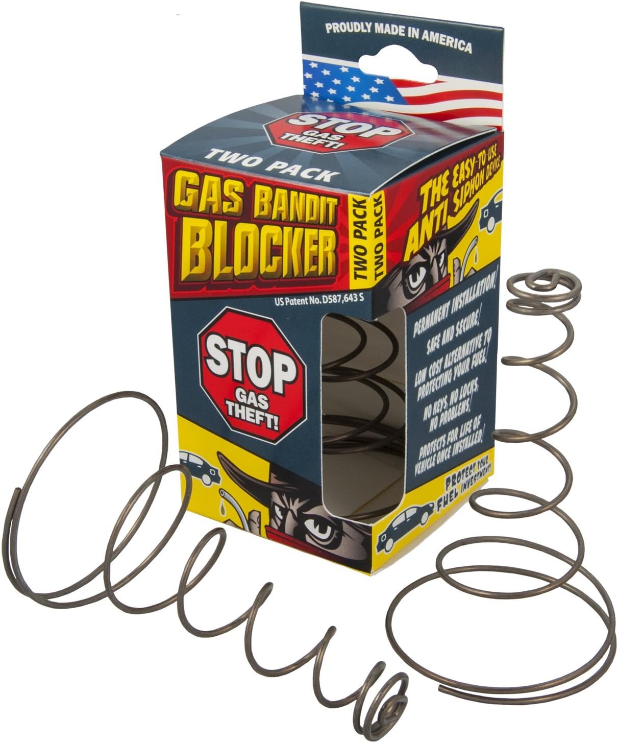 Amazon Com Stanco Gbb 01 Gas Bandit Blocker Fuel Anti Siphon Device 2 Pack Automotive