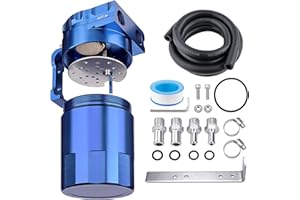 EVIL ENERGY Oil Catch Can, 300ML Universal Baffled Catch Can Kit with 5FT 3/8 Inch Hose, Aluminum Air Oil Separator Upgraded 