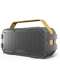 Photive M90 Portable Waterproof Bluetooth Speaker with Built in Subwoofer. 20 Watts of Power- IPX5 Water Resistant- Rugged