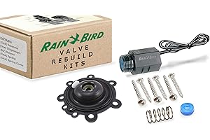 TDAGRO Contractor Rain Bird 100-DV Series Valve Rebuild Kit w/Diaphragm Repair Kit & Replacement Solenoid black AAA_SDK_1