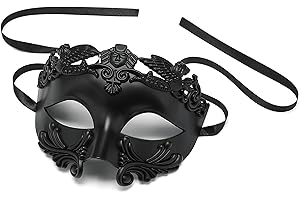 TRIFUNESS Masquerade Mask for Men - Venetian Roman Greek Mask for Mardi Gras Mascarade Ball Halloween Prom Party
