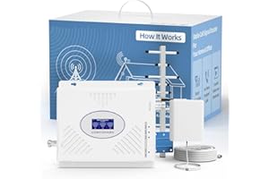 CONFIXPAND Cell Phone Signal Booster for Home Office Band 2/25, 4/66, 5 Cellular Boost for Verizon AT&T T-Mobile 5G 4G LTE Call/Data Cell Booster Amplifier Repeater 5000 sq.ft | FCC Approved