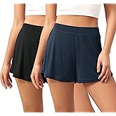 ODODOS 2-Pack Ultra-Soft Modal Lounge Shorts for Women – Lightweight & Breathable Sleepwear, 3" Inseam