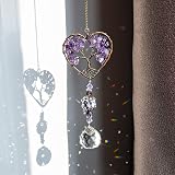 H&D HYALINE & DORA Sun Catcher Purple Crystal Tree of Life Rainbow Maker view 6
