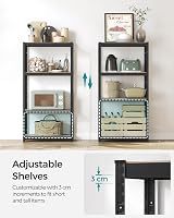 SONGMICS Set of 2 Shelving Units 40x80x160 cm 520 kg Load Greige/Black view 4
