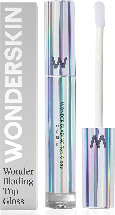 Wonderskin Lip Gloss Clear Glitter Hydrating High Shine Finish Nail