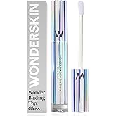 Wonderskin Lip Gloss Blading Top Gloss, Clear Glitter Lip Gloss, Hydrating and High Shine Finish Lip Makeup (Clear Shine)